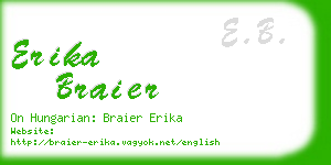 erika braier business card